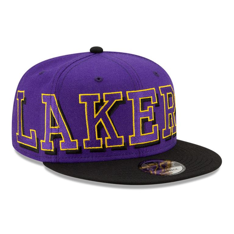 Gorras New Era 9fifty Morados - LA Lakers NBA Wordmark 62951XJLZ